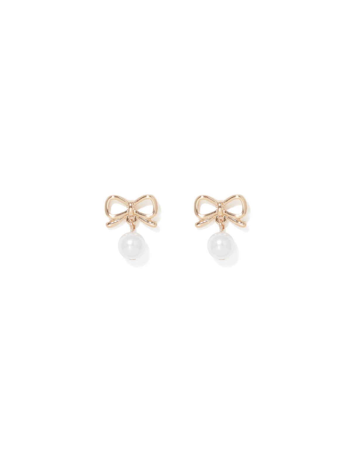 Bailey Bow & Pearl Earrings Gold/Pearl_mannequin