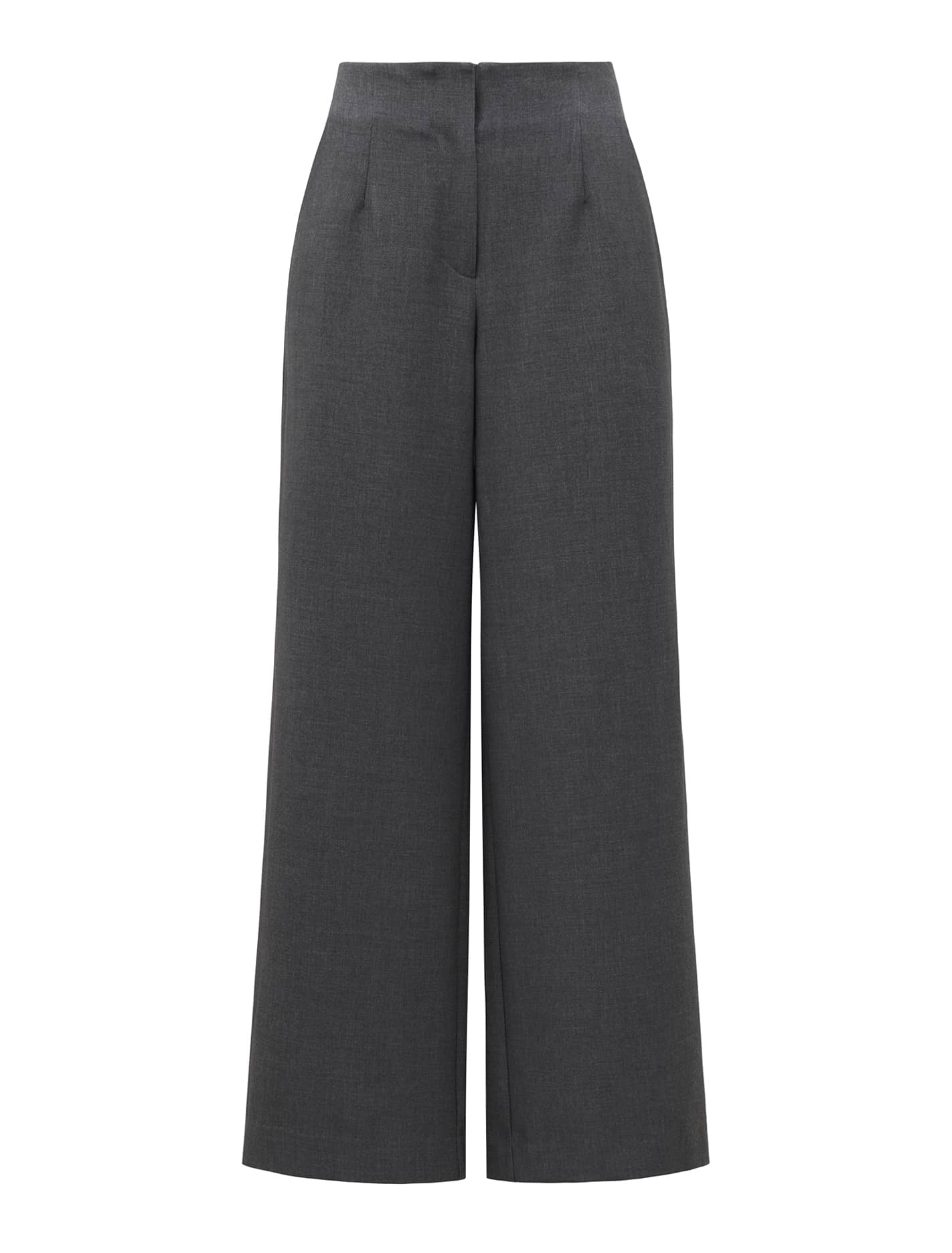 Freya Petite High Waist Wide Leg Pant Grey Marle_mannequin