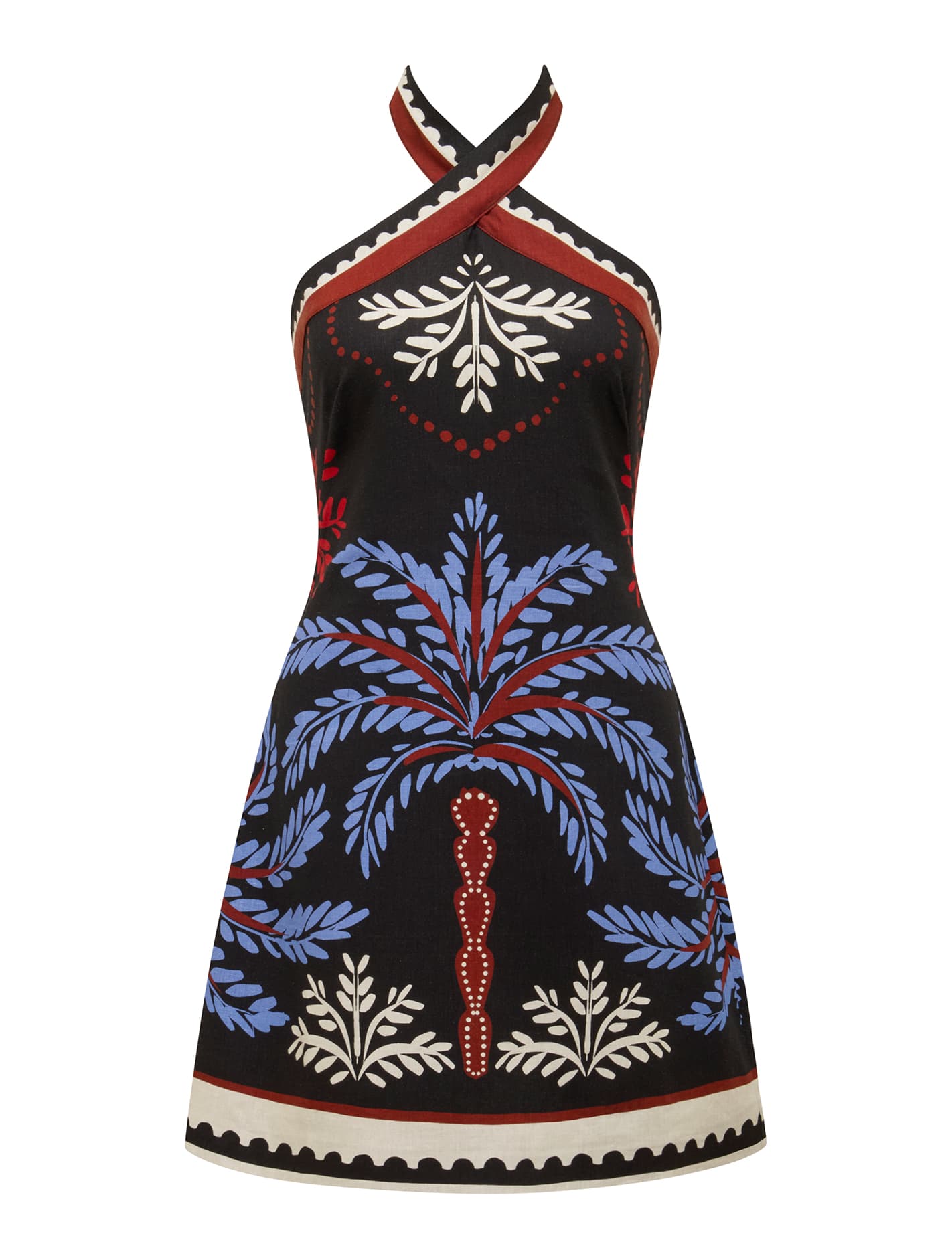 Adara Halter Neck Mini Dress Playa Tropical_mannequin