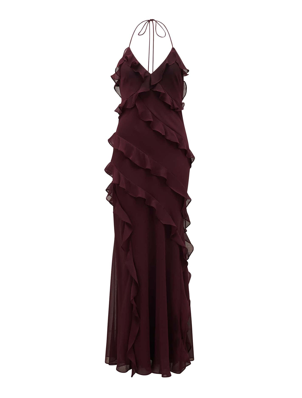 Kimberley Low Back Ruffled Maxi Imperial Port_mannequin