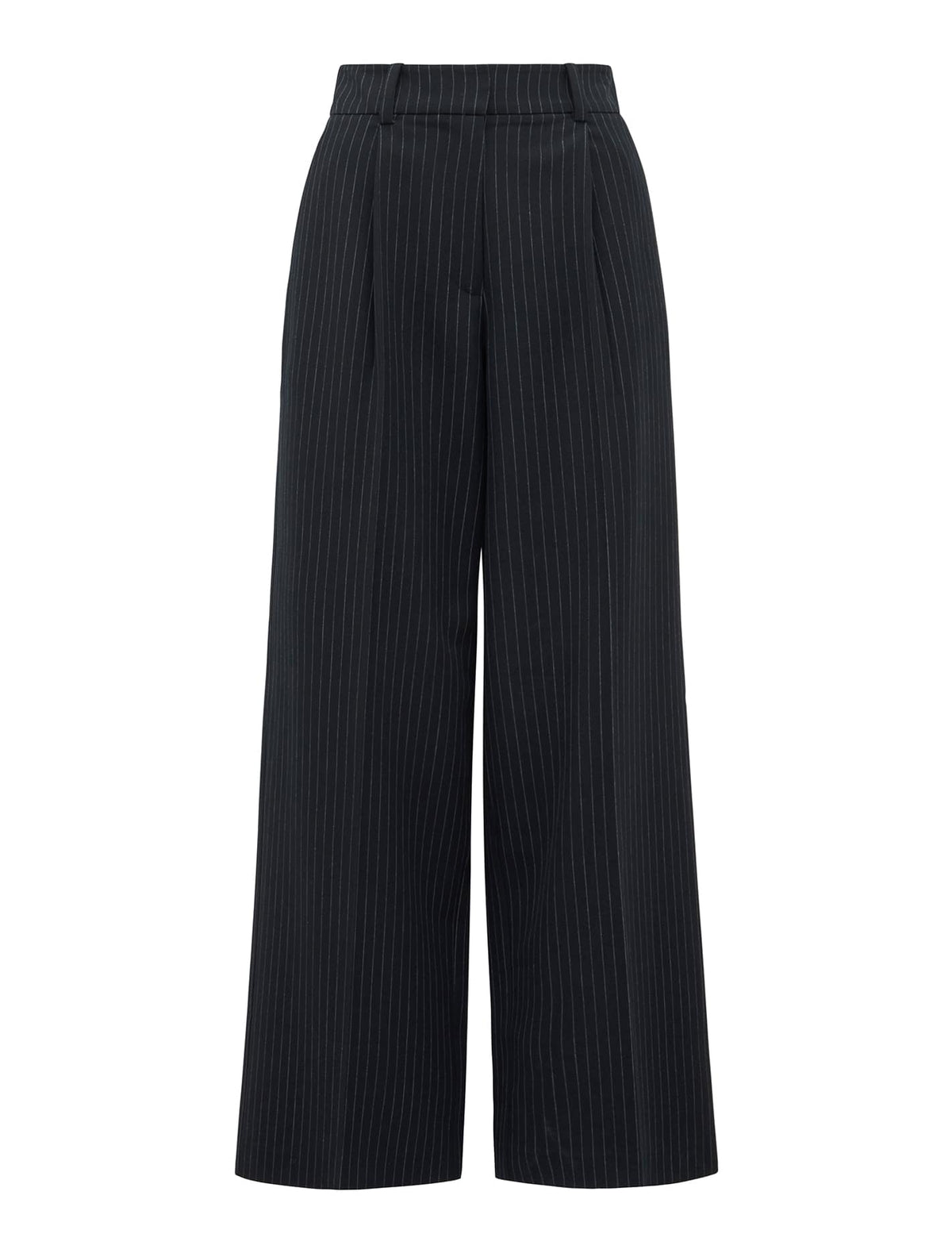 Noa Pinstripe Wide Leg Pants Navy Pinstripe Suit_mannequin