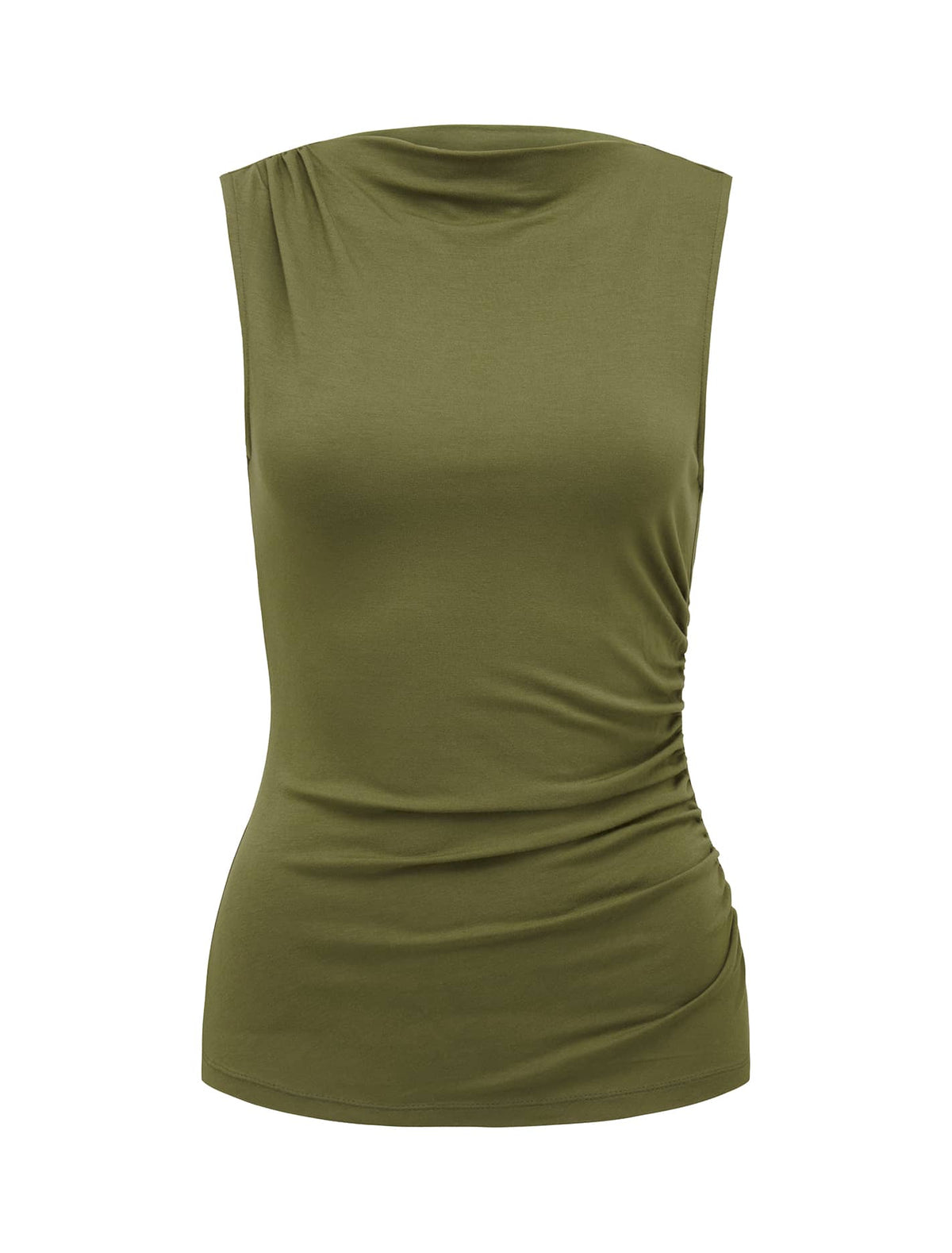 Belle Gathered Top Winter Moss_mannequin