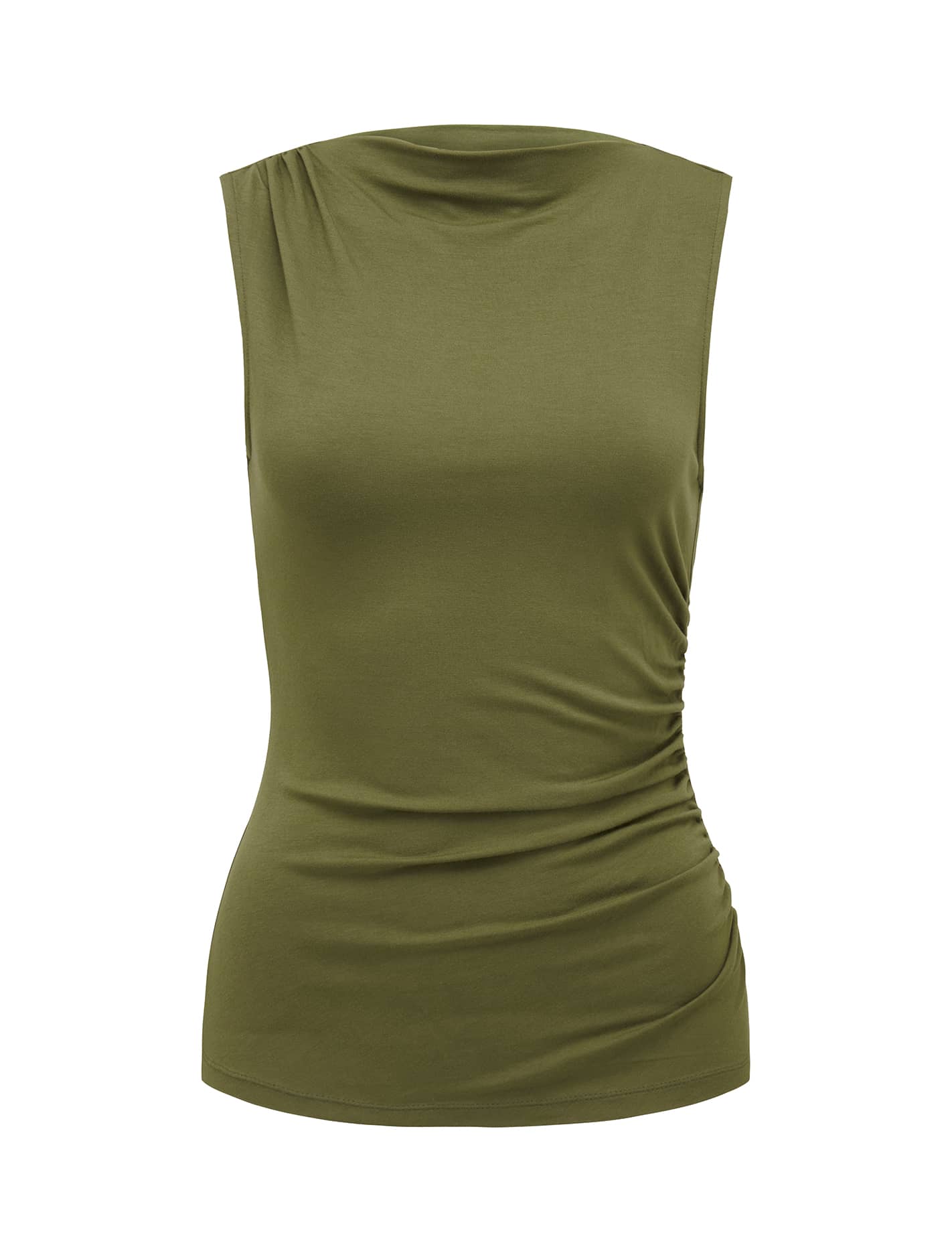 Belle Gathered Top Winter Moss_mannequin