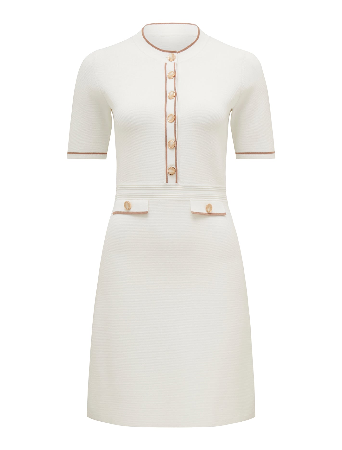Belle Crepe Knit Dress Porcelain_mannequin