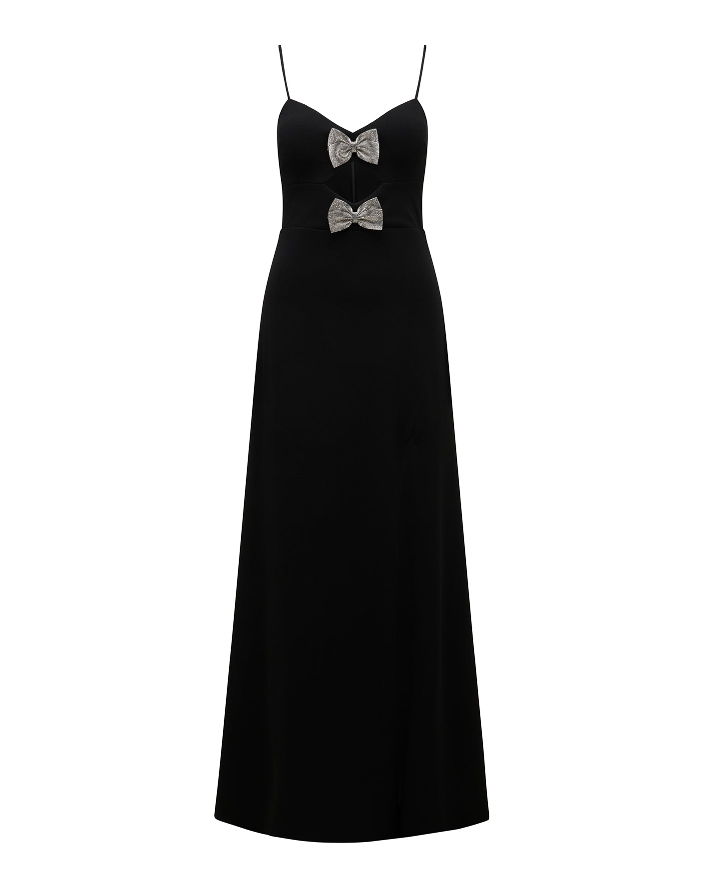 Brynn Strappy Bow Maxi Dress Black_mannequin