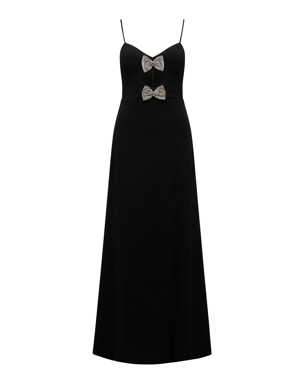 Brynn Strappy Bow Maxi Dress Black_mannequin