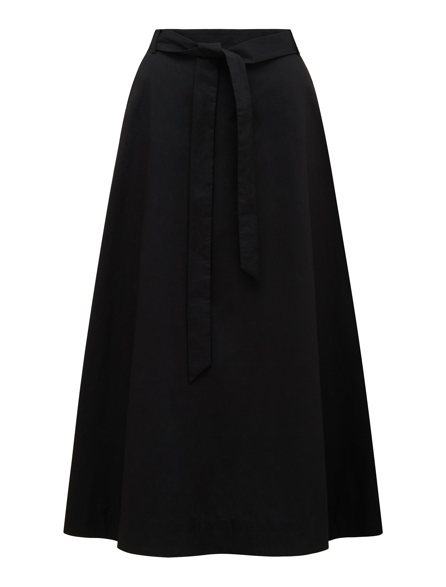 Madeleine Belted Midi Skirt Black_mannequin