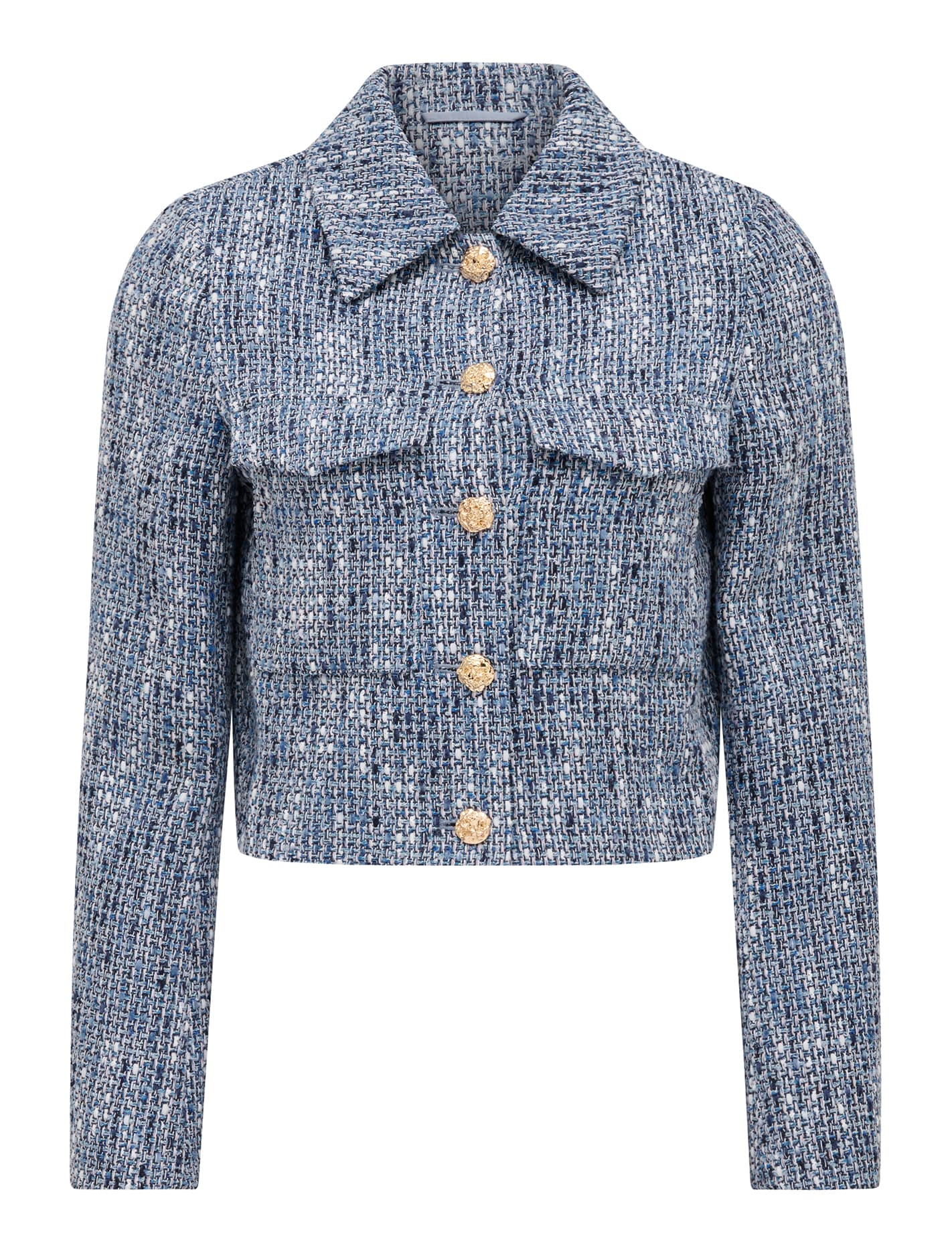 Marley Boucle Jacket Blue Boucle Suit_mannequin