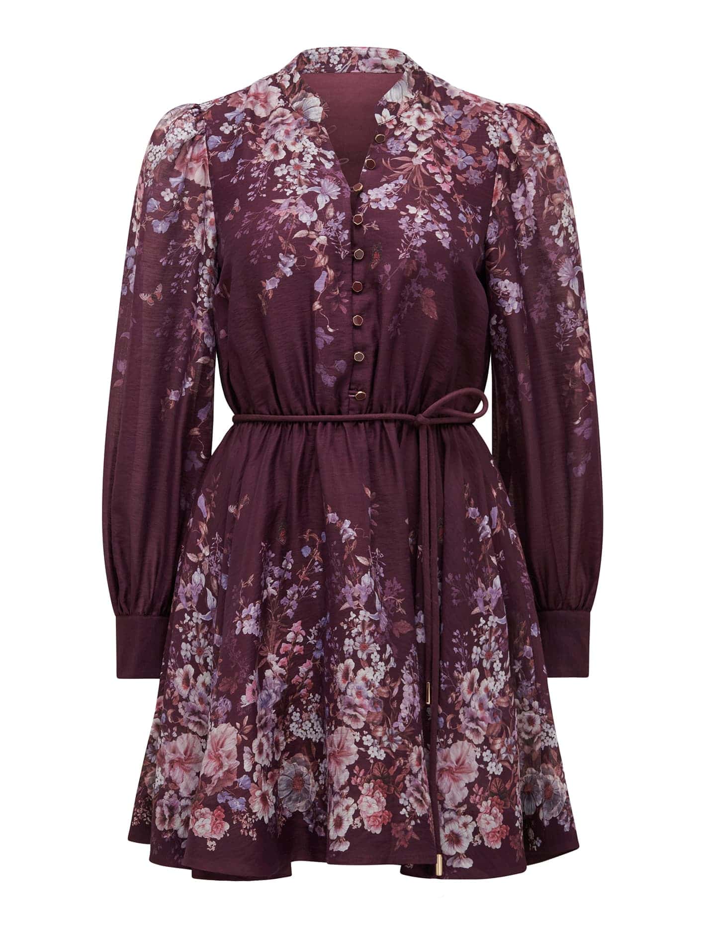 Anastasia Petite Printed Skater Mini Berry Oxley Floral_mannequin