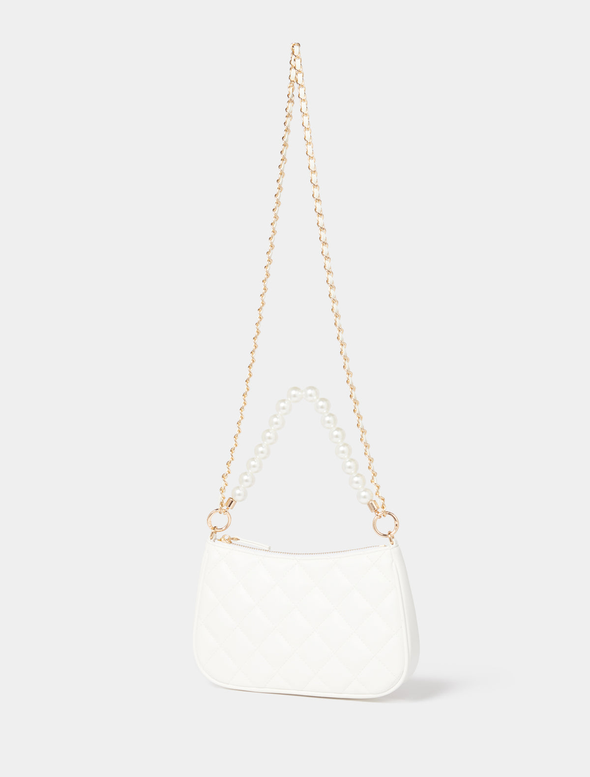 Penelope Quilt Shoulder Bag White_mannequin