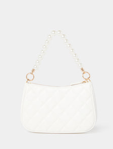 Penelope Quilt Shoulder Bag White_mannequin