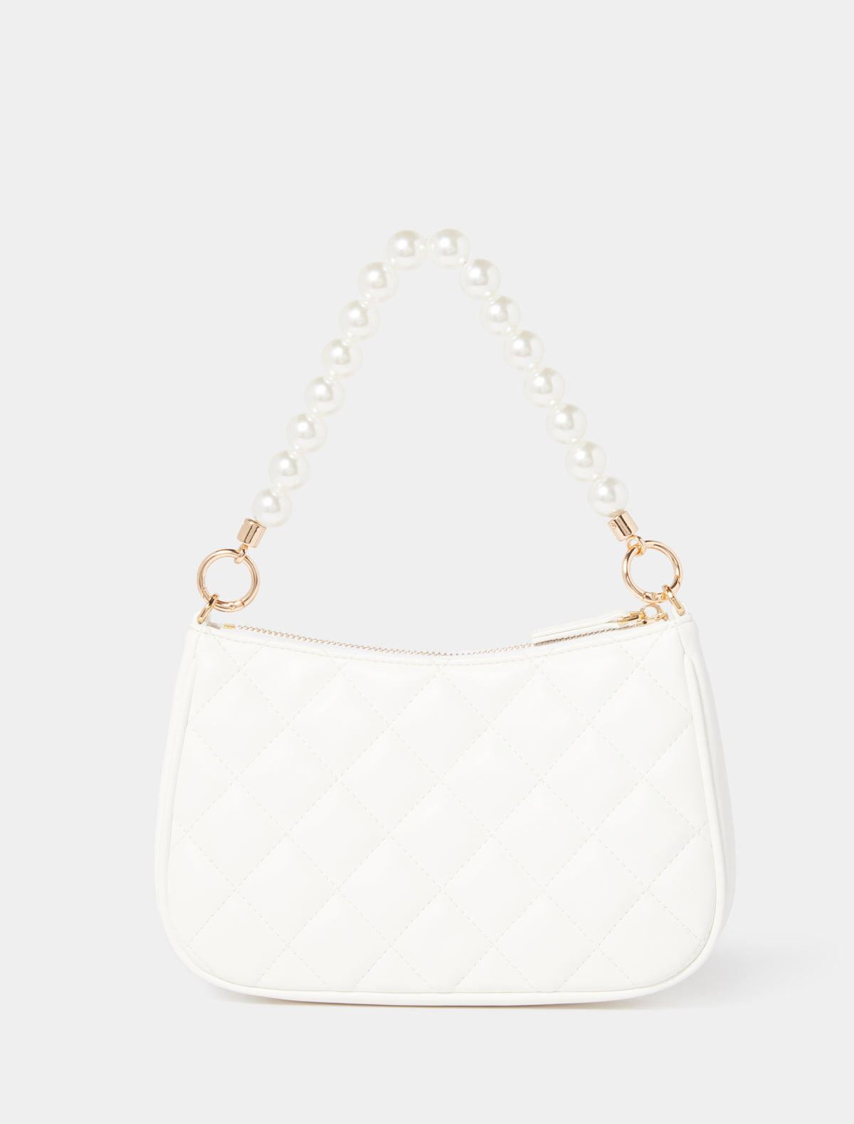 Penelope Quilt Shoulder Bag White_mannequin