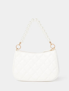 Penelope Quilt Shoulder Bag White_mannequin