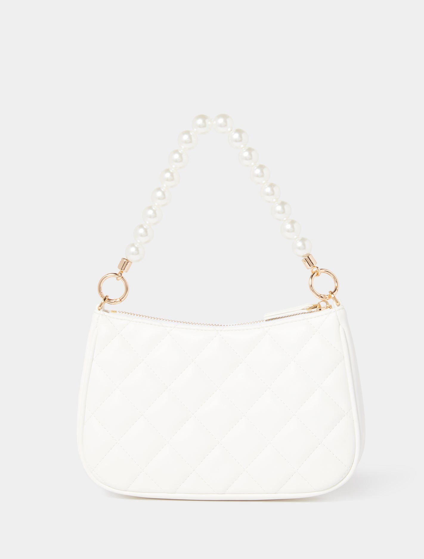 Penelope Quilt Shoulder Bag White_mannequin