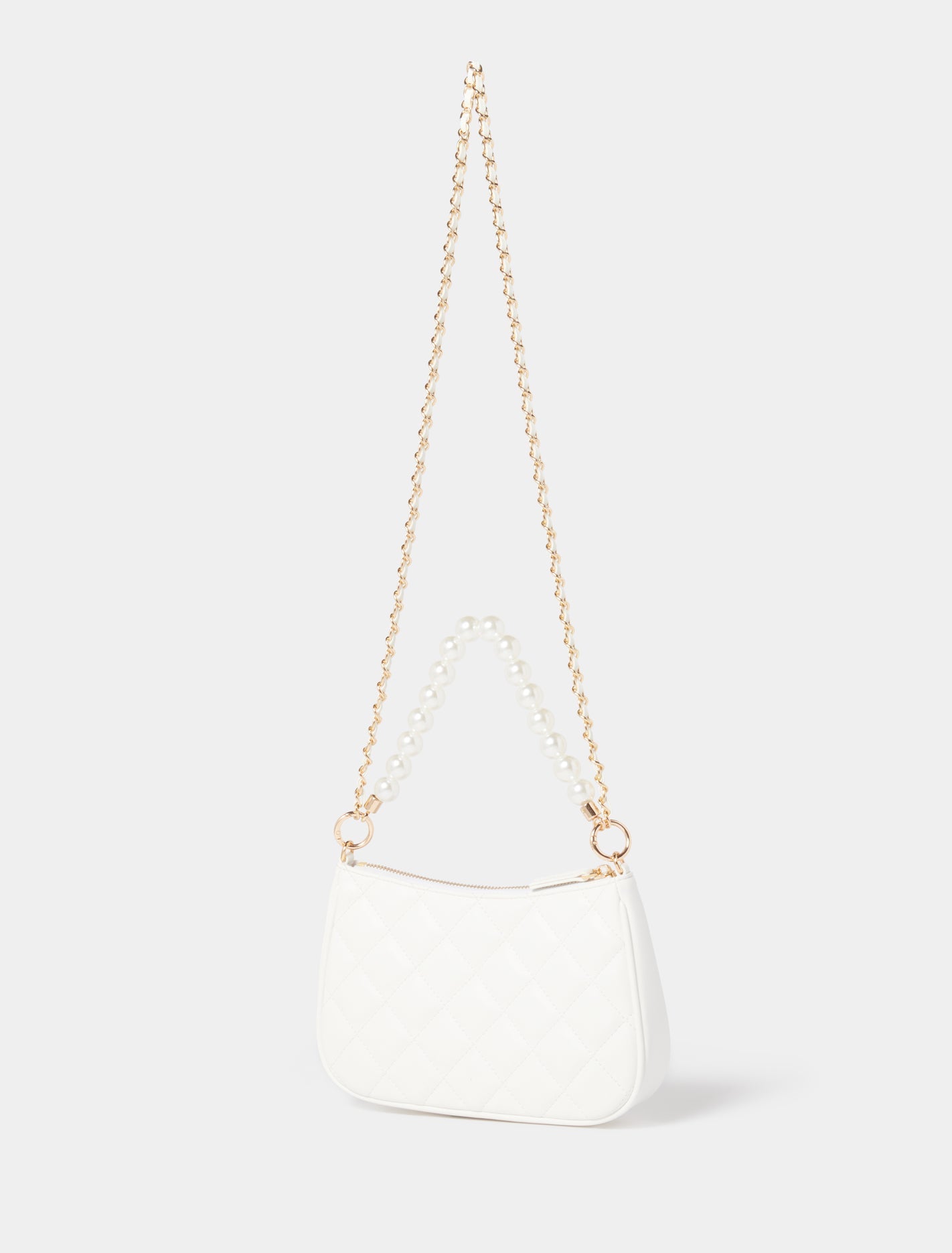 Penelope Quilt Shoulder Bag White_mannequin