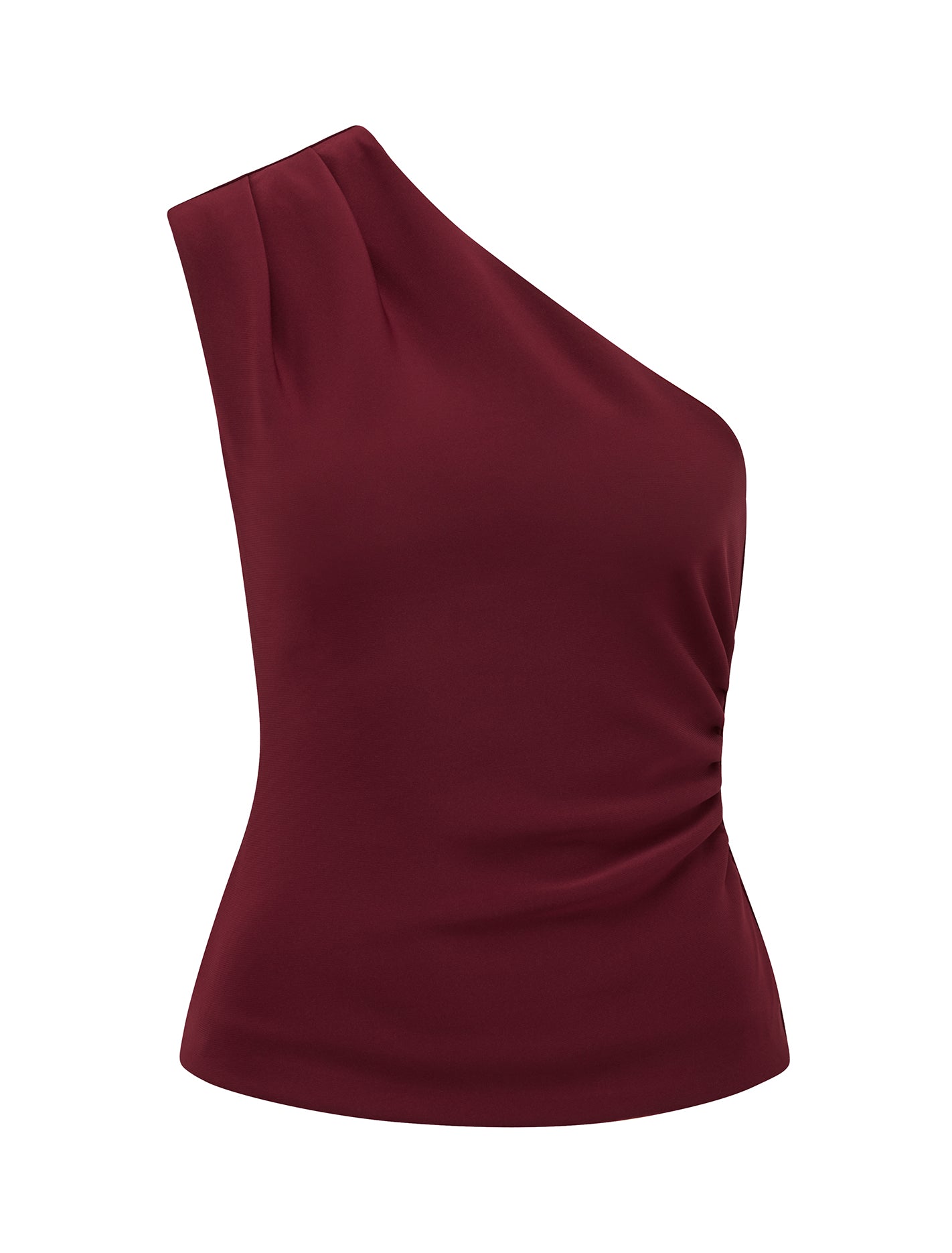 Cecilia Tuck Shoulder Top Plum_mannequin