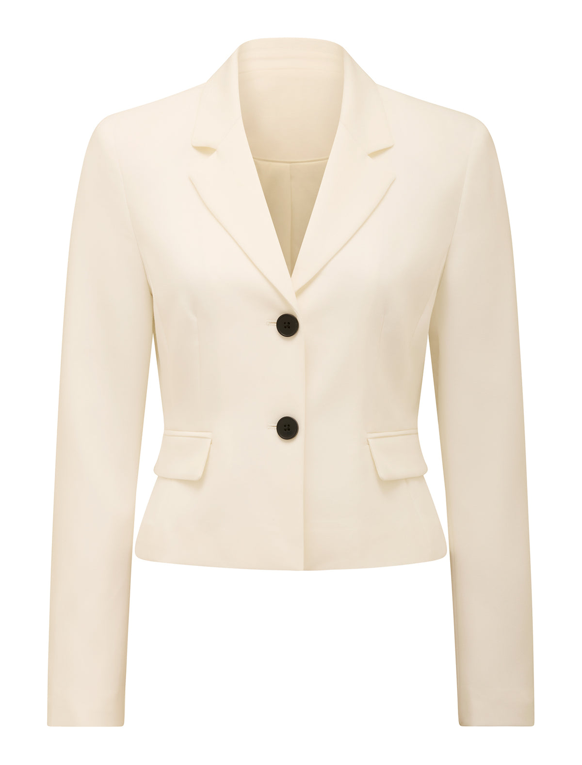 Elleanor Petite Two Button Blazer Cream_mannequin