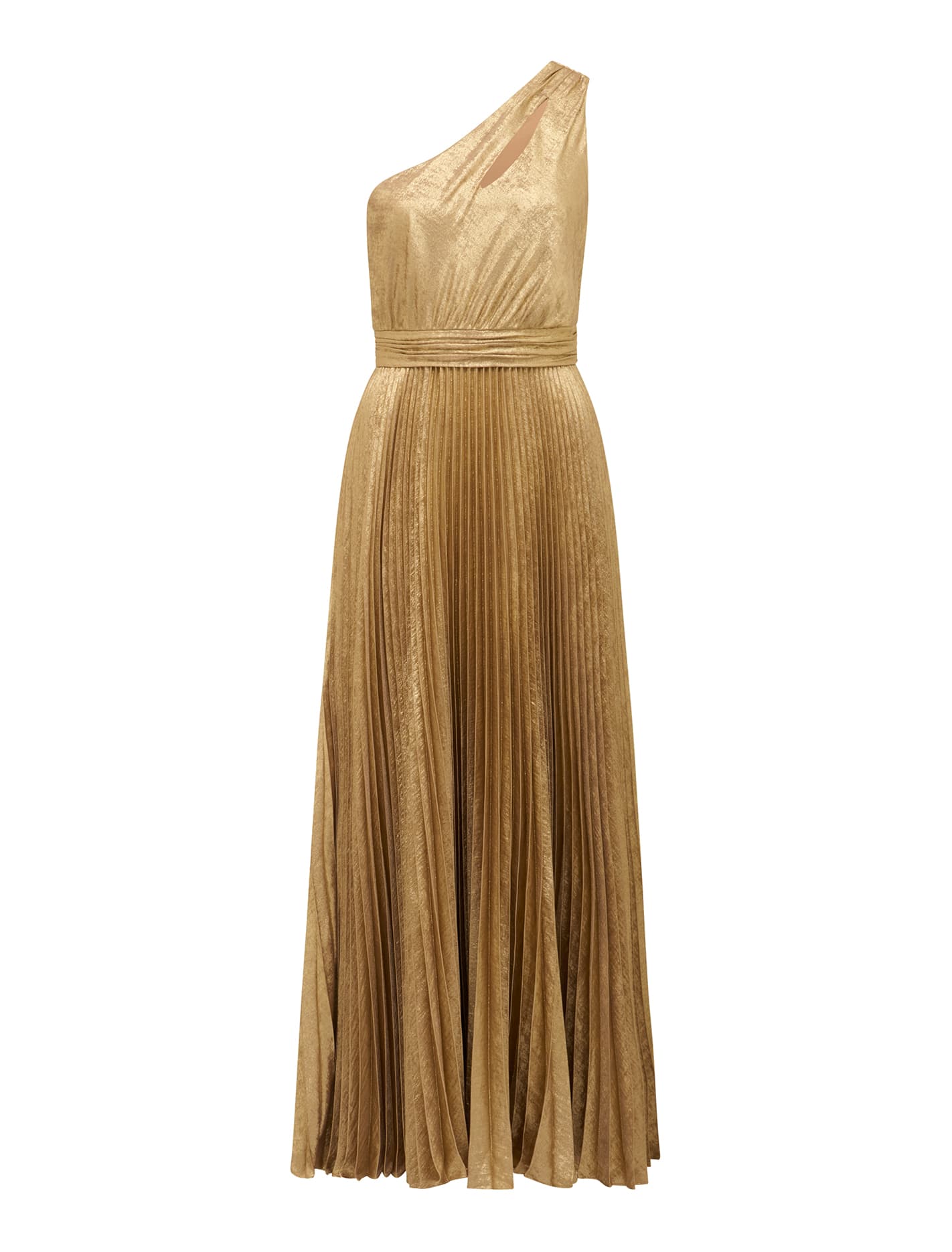 Jayla Metallic One Shoulder Maxi Dress Gold_mannequin