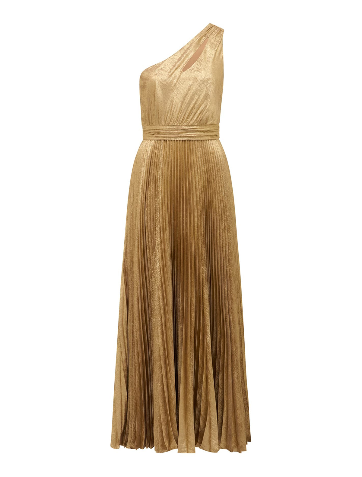 Jayla Metallic One Shoulder Maxi Dress Gold_mannequin