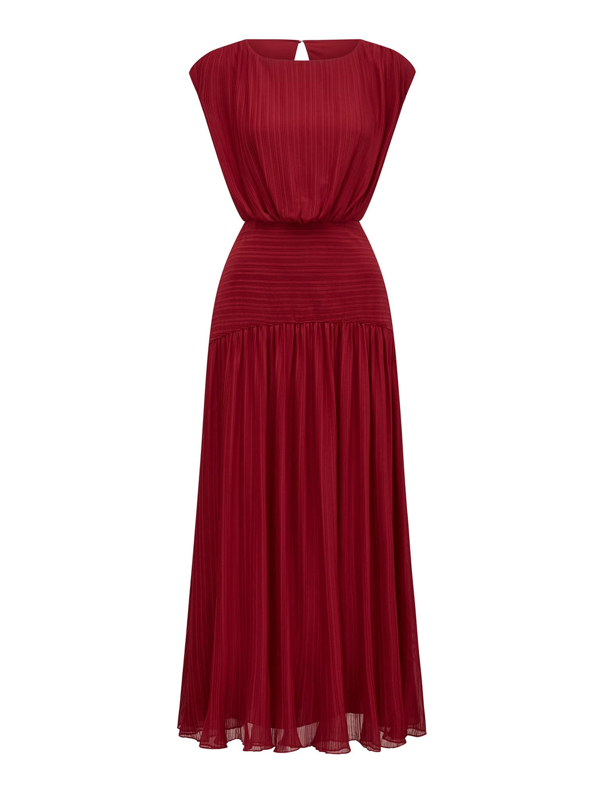 Lila Crinkle Maxi Dress Rio Red_mannequin