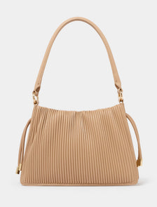 Palmer Medium Pleat Bag Mocha_mannequin