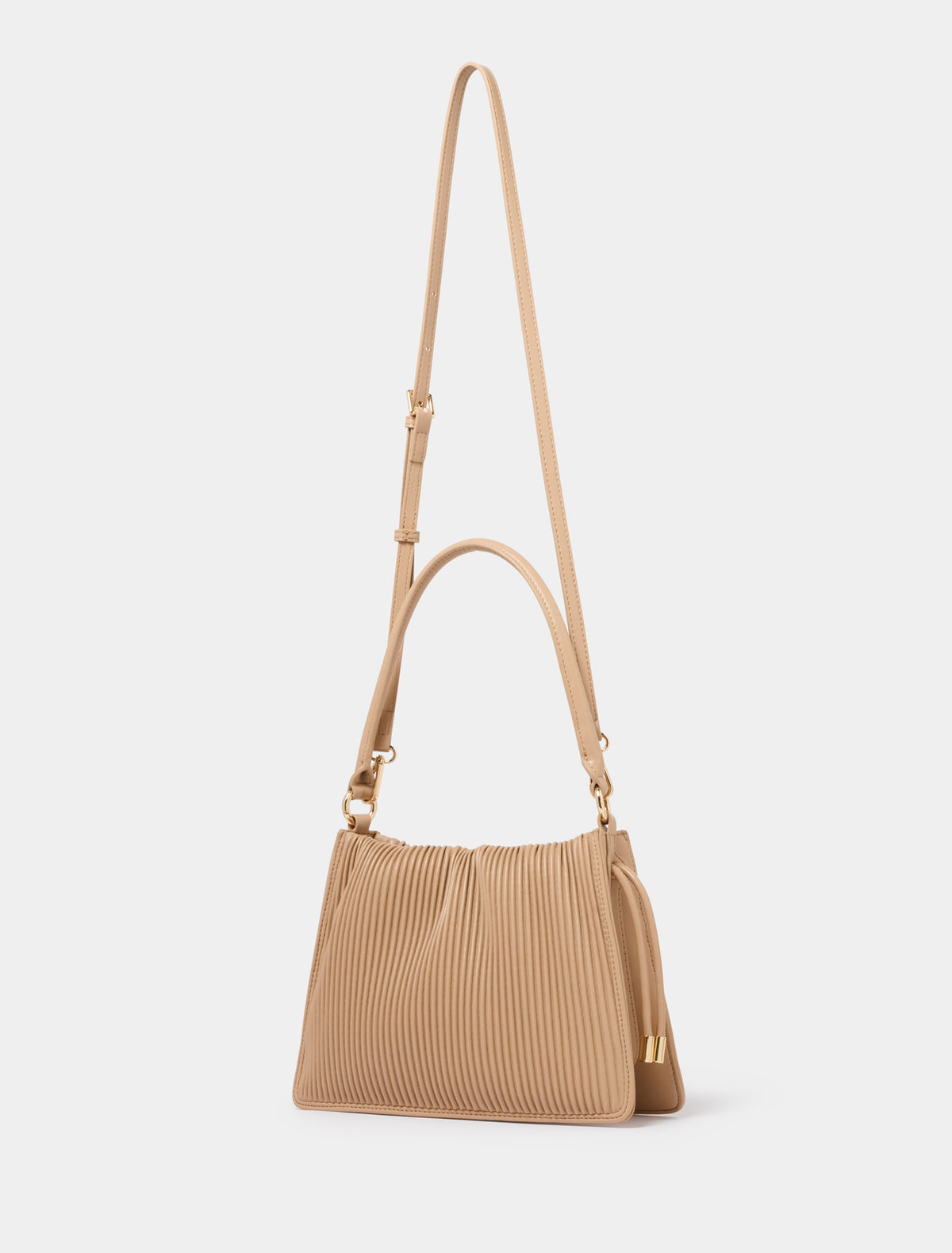 Palmer Medium Pleat Bag Mocha_mannequin