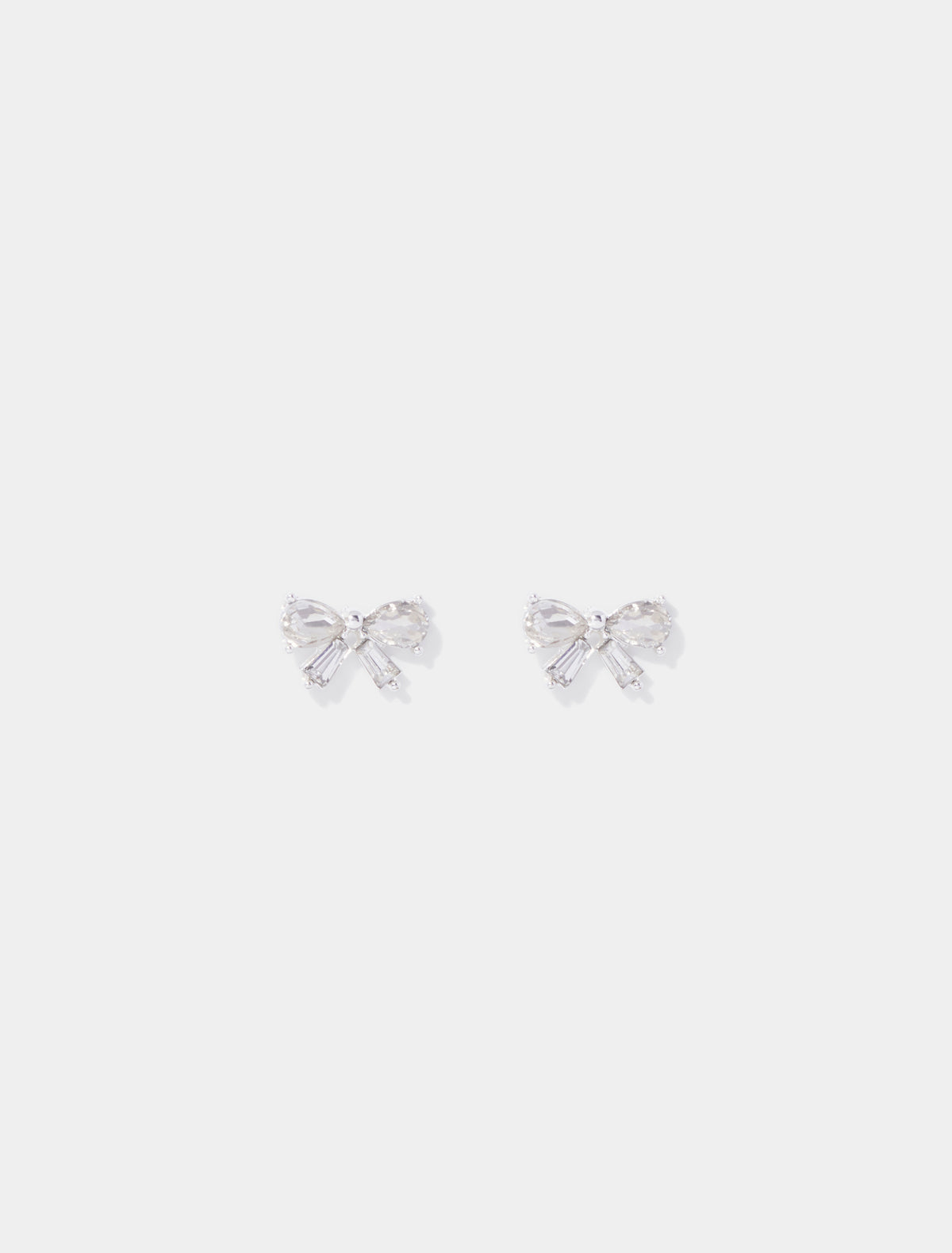 Bellina Bow Stud Earrings Crystal_mannequin