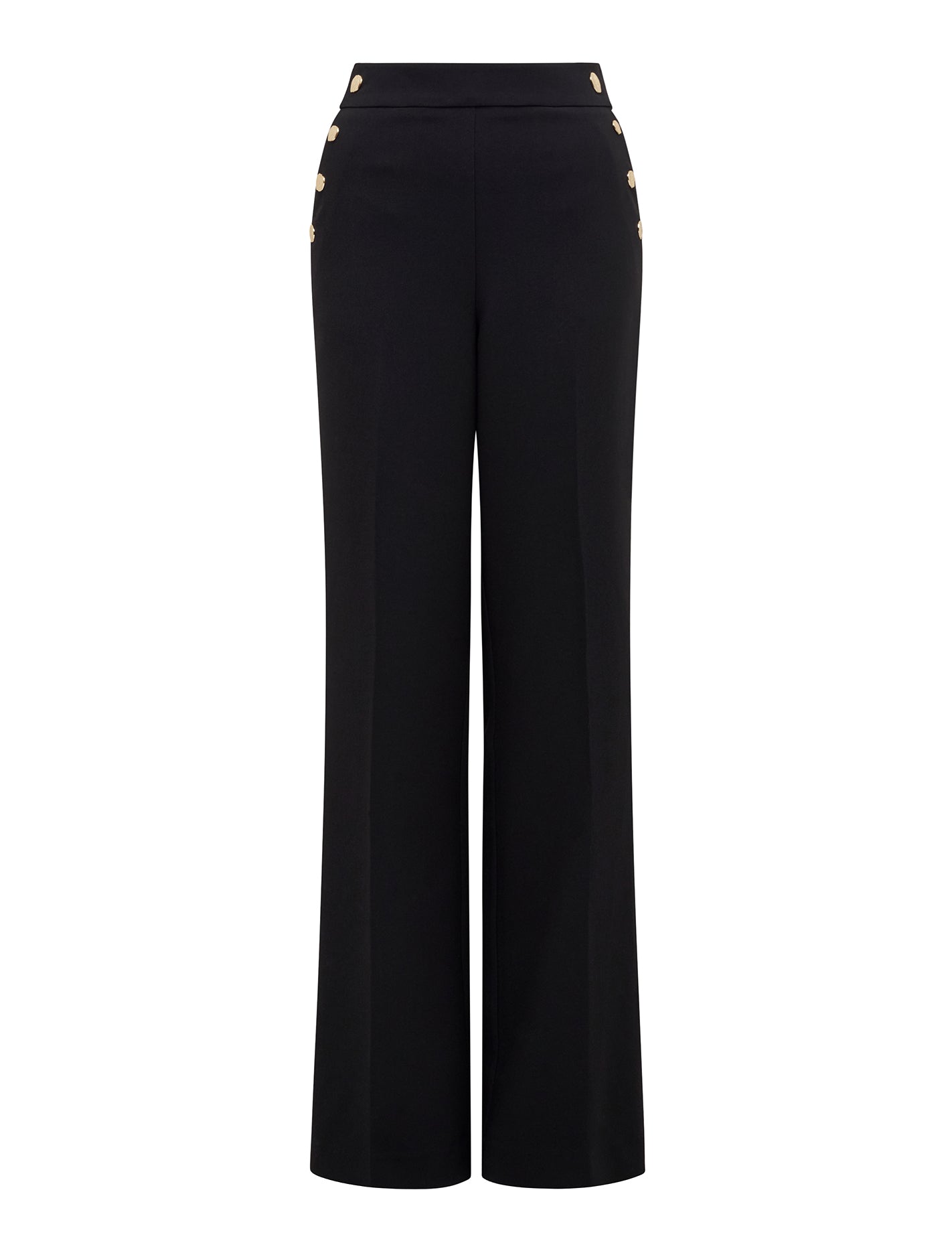Kehlani Button Wide Leg Pant Black_mannequin