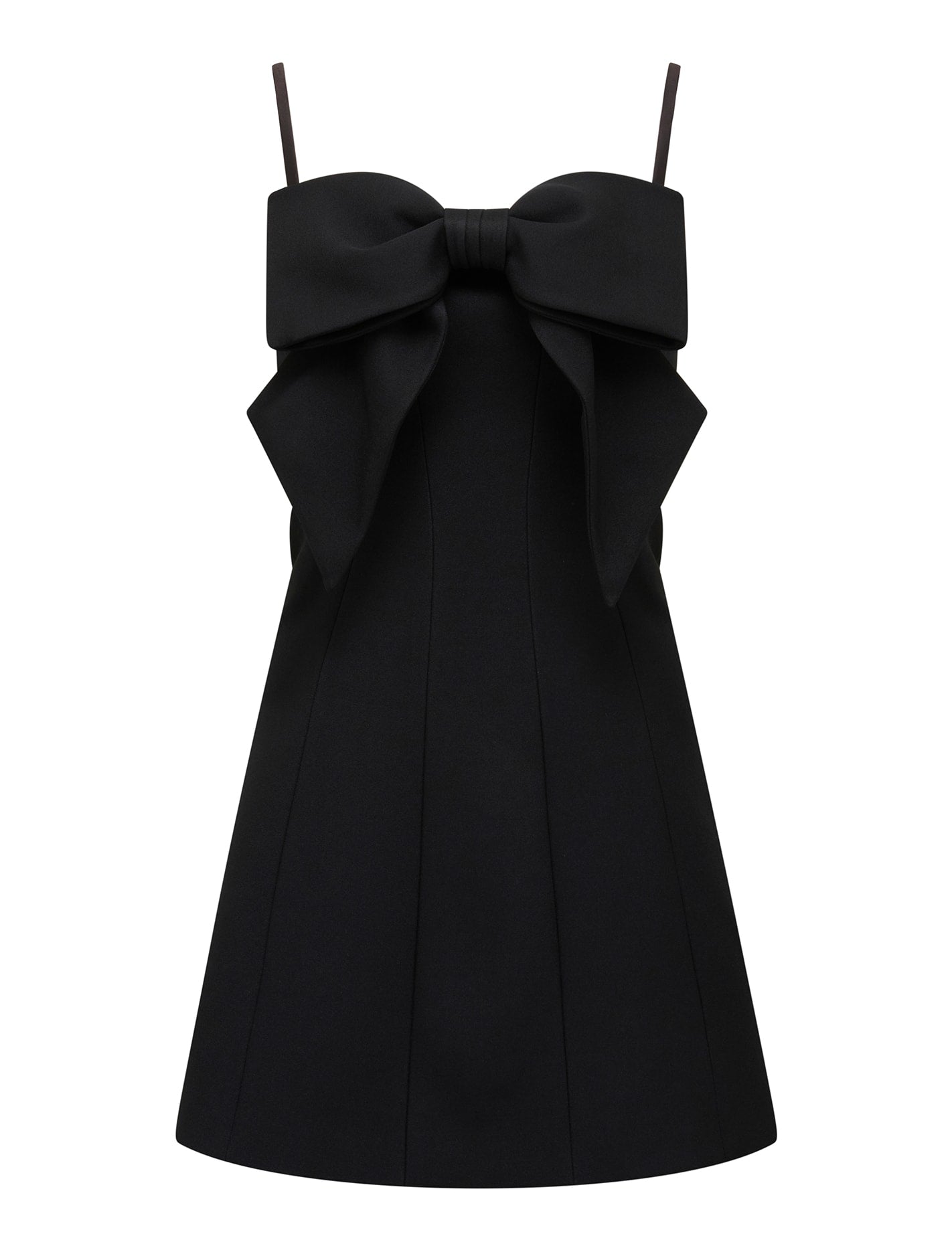 Hayley Bow Front Mini Dress Black_mannequin
