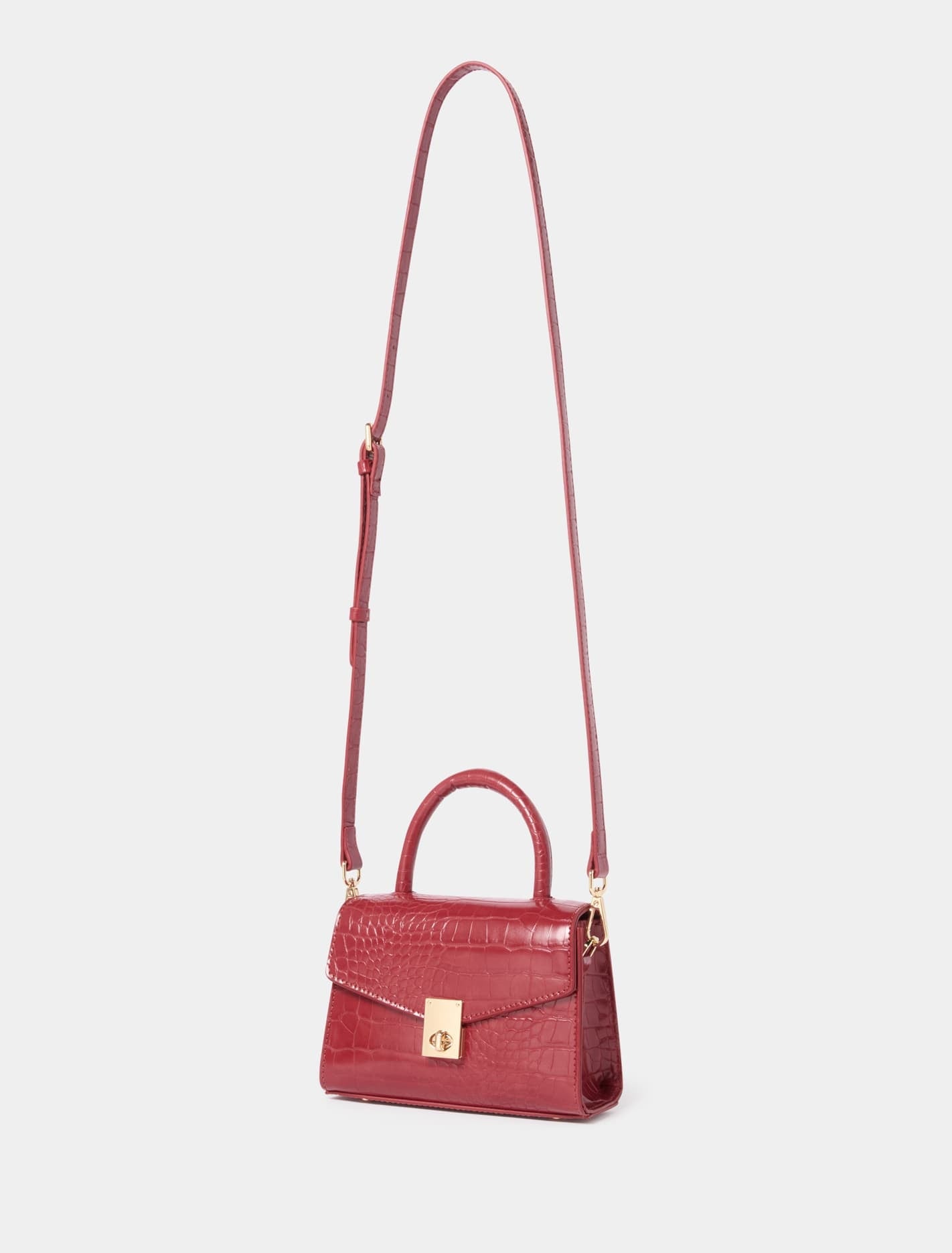 Hattie Hardware Mini Bag Cardinal Red_mannequin
