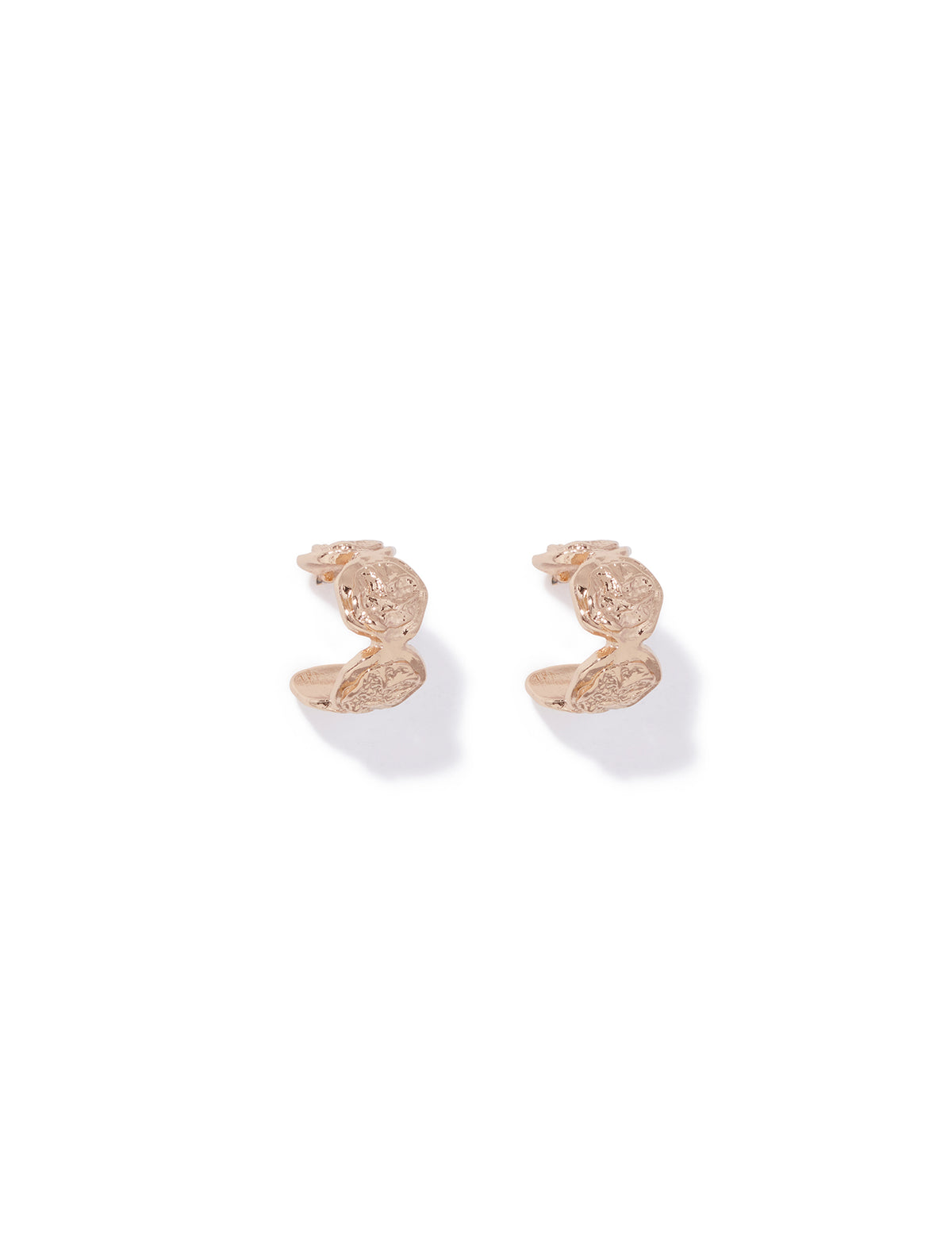 Signature Carley Disc Hoop Earrings Gold_mannequin