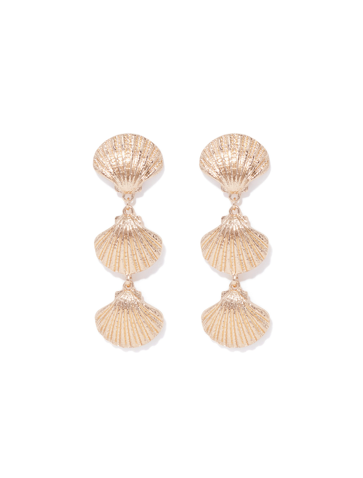 Signature Marcella Shell Earrings Gold_mannequin