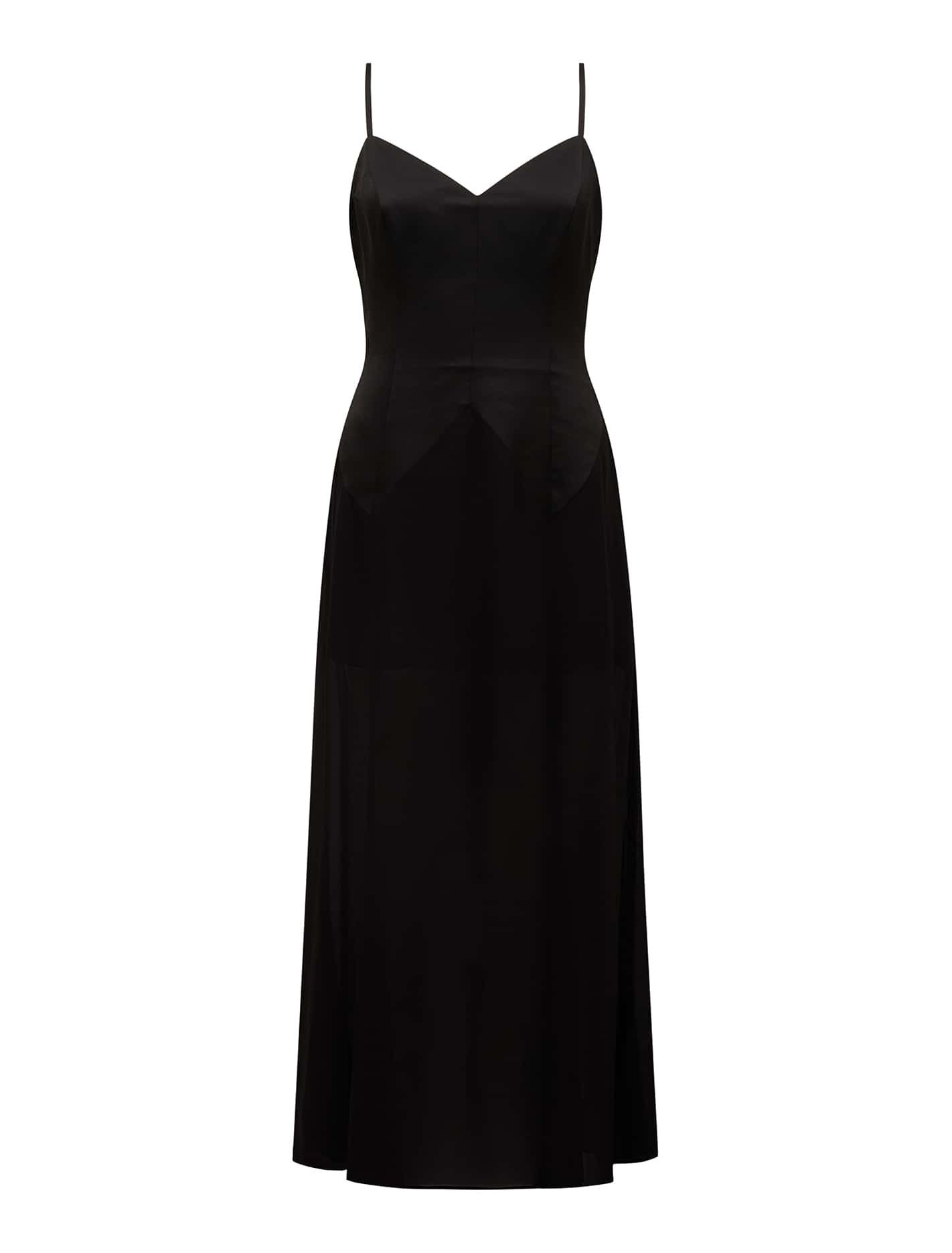 Scarlett Sheer-Skirt Maxi Dress Black_mannequin