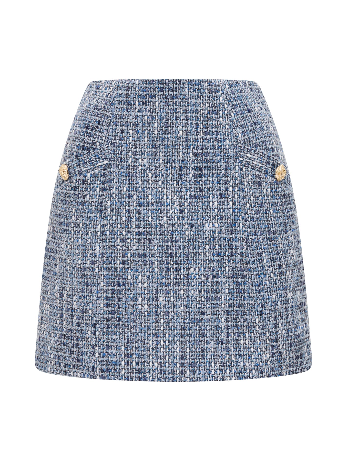 Marley Mini Skirt Blue Boucle Suit_mannequin
