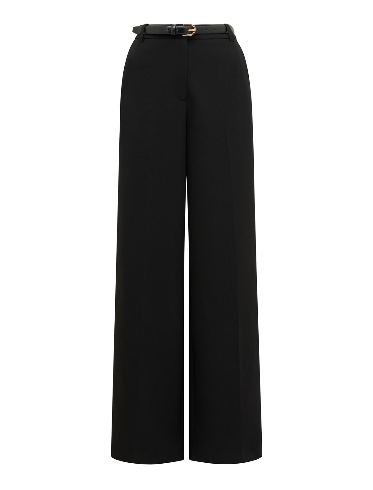 Alexandra Belted Wide Leg Pants Black_mannequin