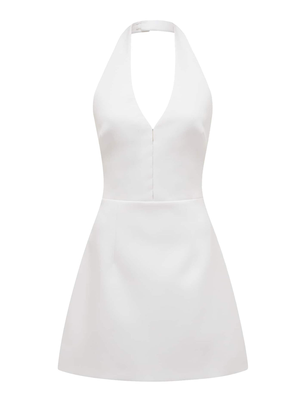 Ricki Halter Hook and Eye Mini Dress Porcelain_mannequin