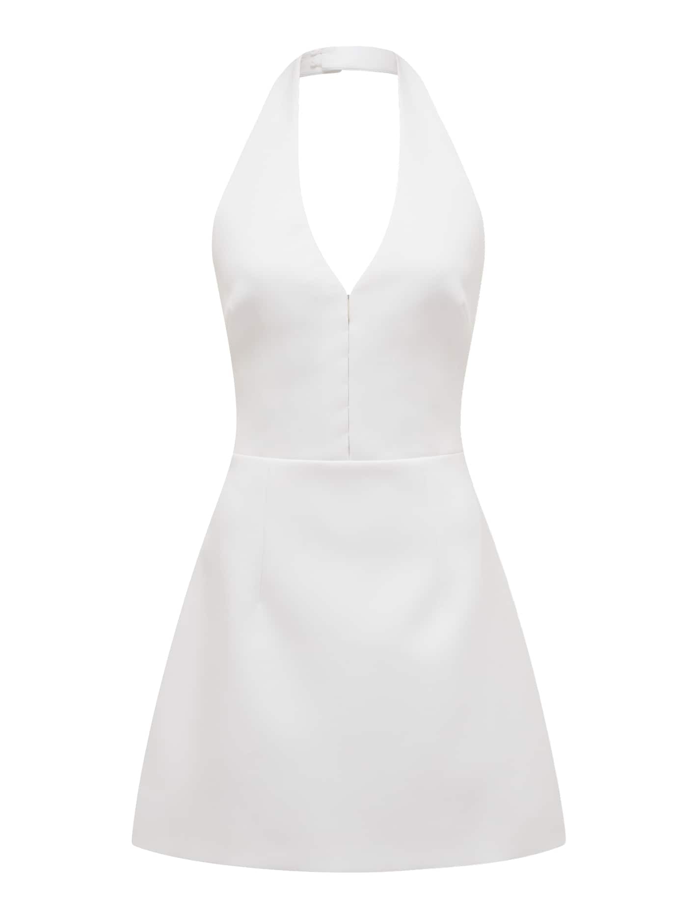 Ricki Halter Hook and Eye Mini Dress Porcelain_mannequin