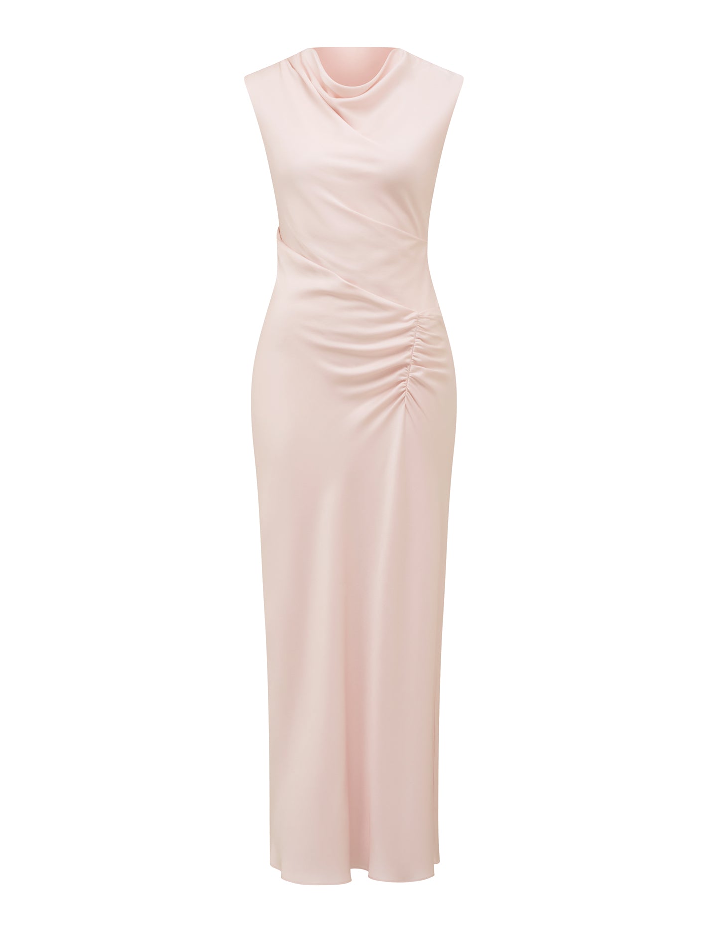 Ava Draped Satin Maxi Dress Barely Pink_mannequin