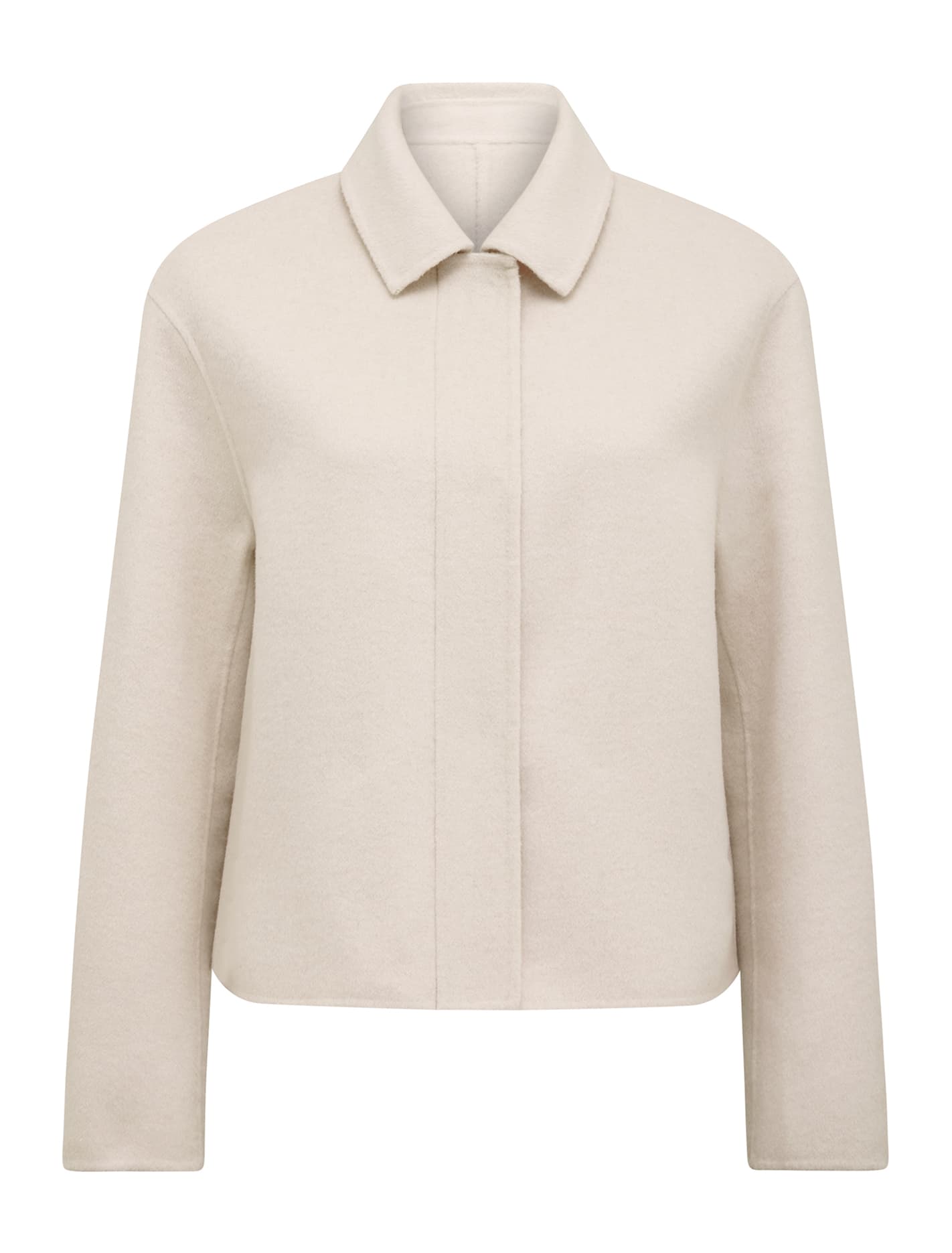 Eden Zip Through Felled Jacket Cream_mannequin