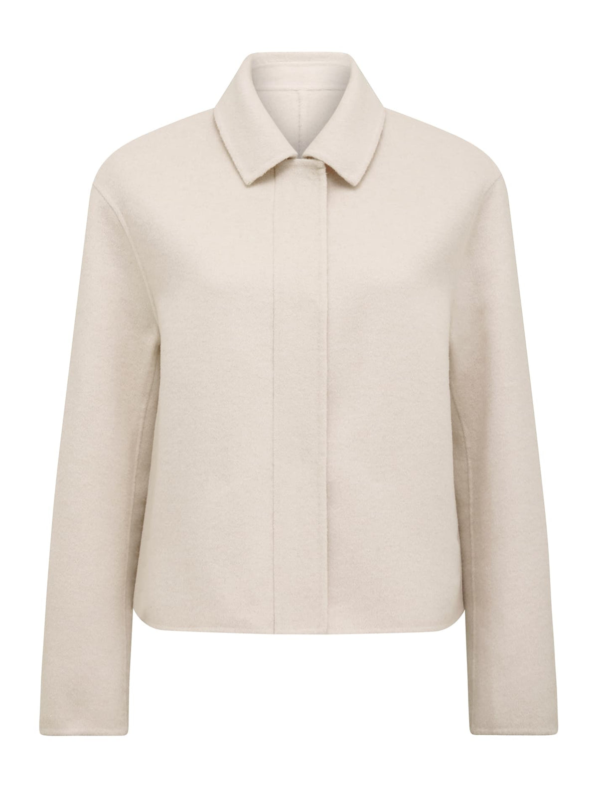Eden Zip Through Felled Jacket Cream_mannequin