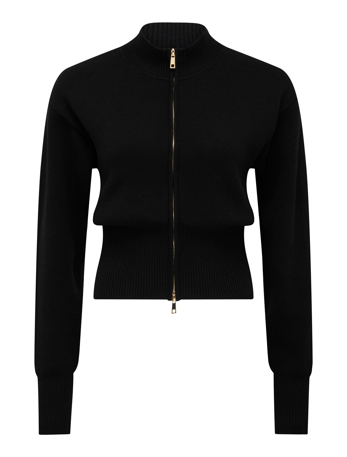 Tia Zip Co-ord Cardigan Black_mannequin