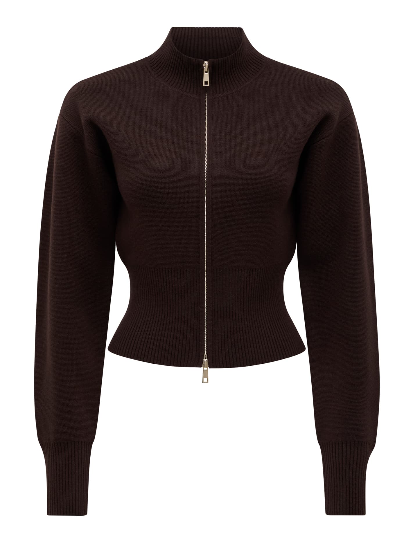 Tia Zip Co Ord Cardigan Chocolate_mannequin