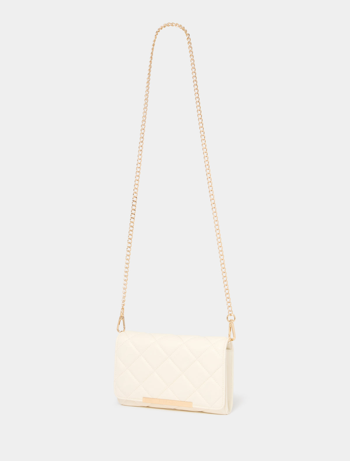 Mae Quilt Wallet Crossbody Bag Ivory_mannequin