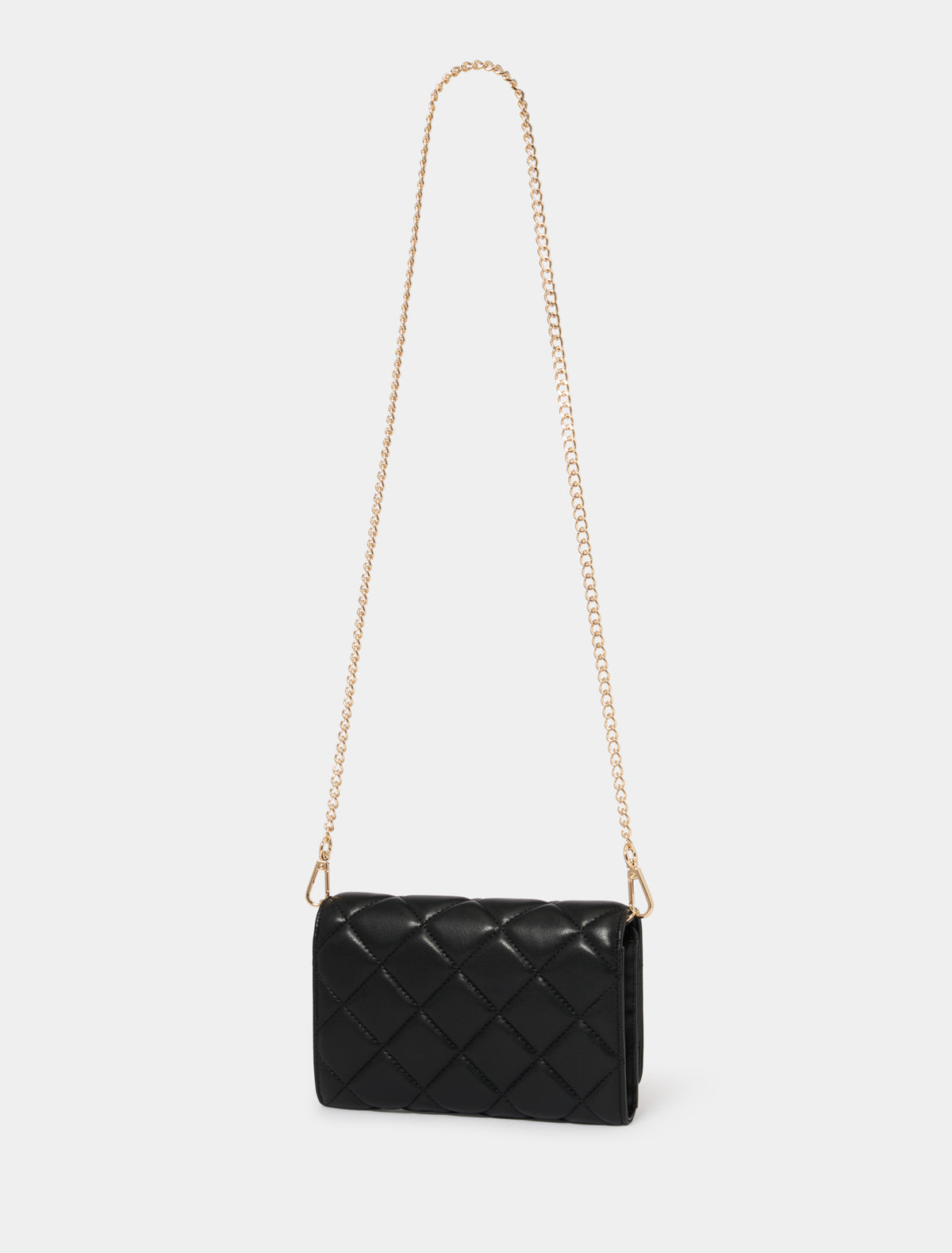Mae Quilt Wallet Crossbody Bag Black_mannequin
