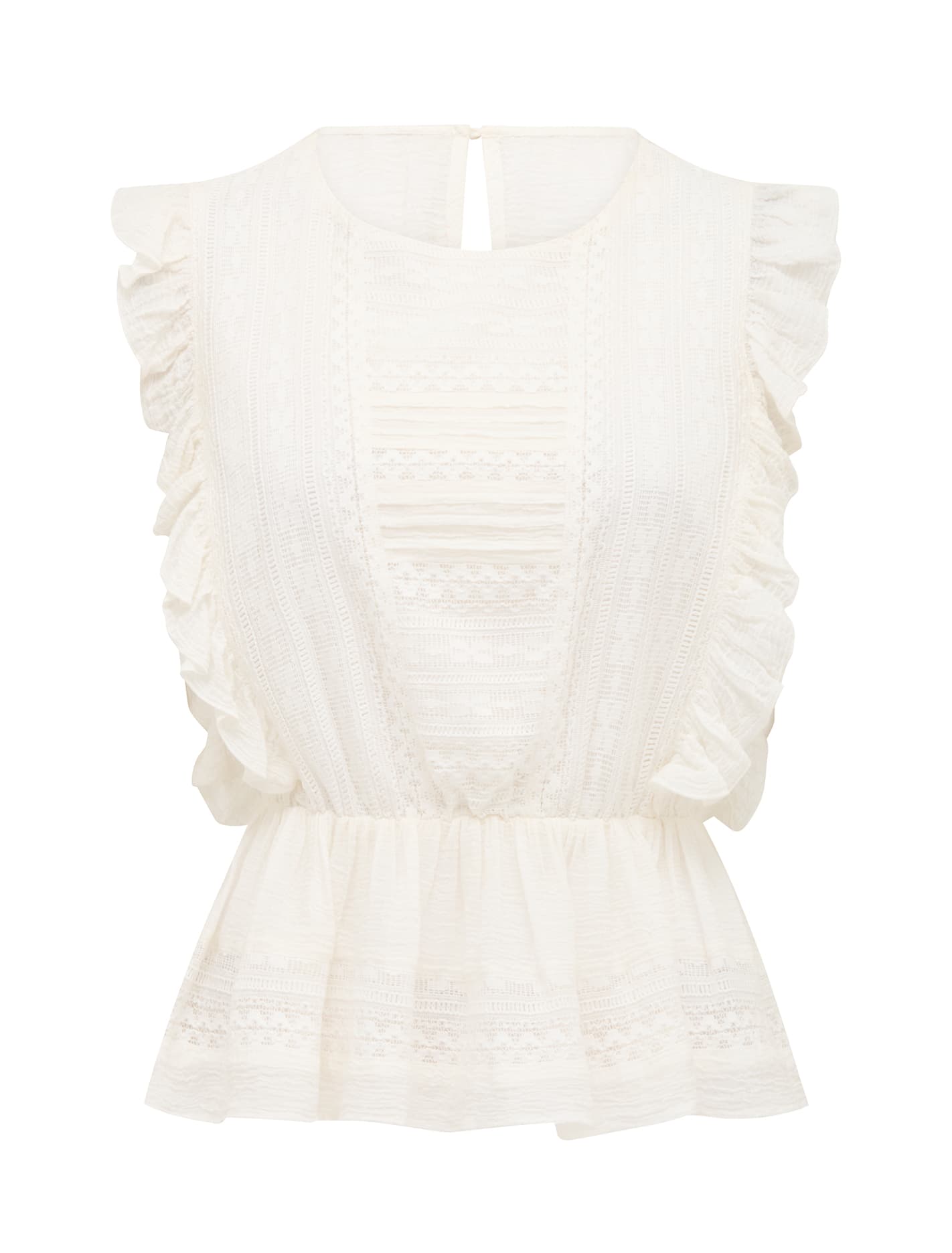 Rose Ruffle Sleeve Top Porcelain_mannequin