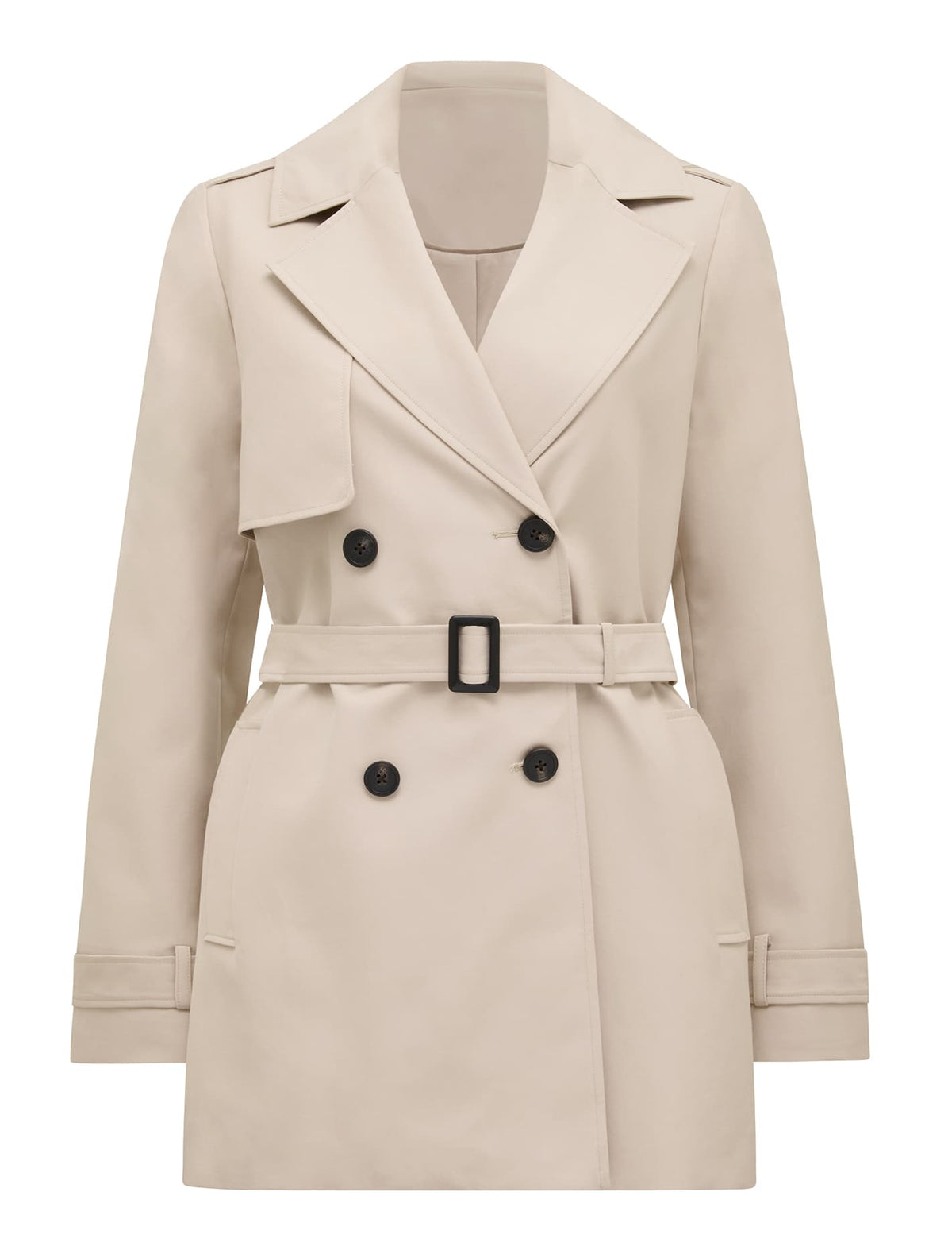 Rhea Water Resistant Trench Neutral_mannequin