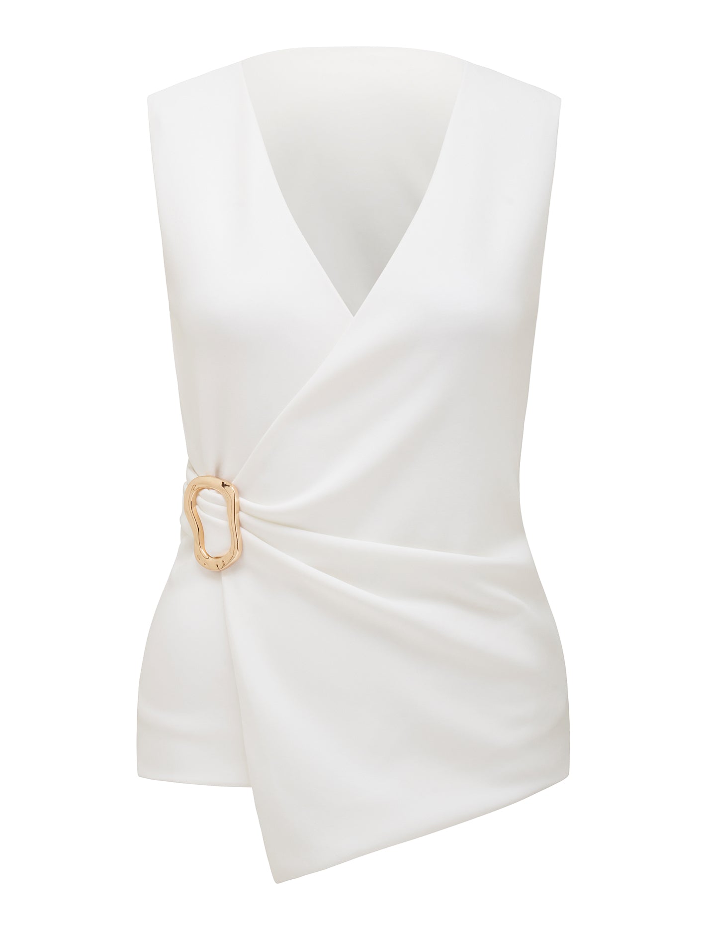 Jacqueline Crepe Wrap Top Porcelain_mannequin