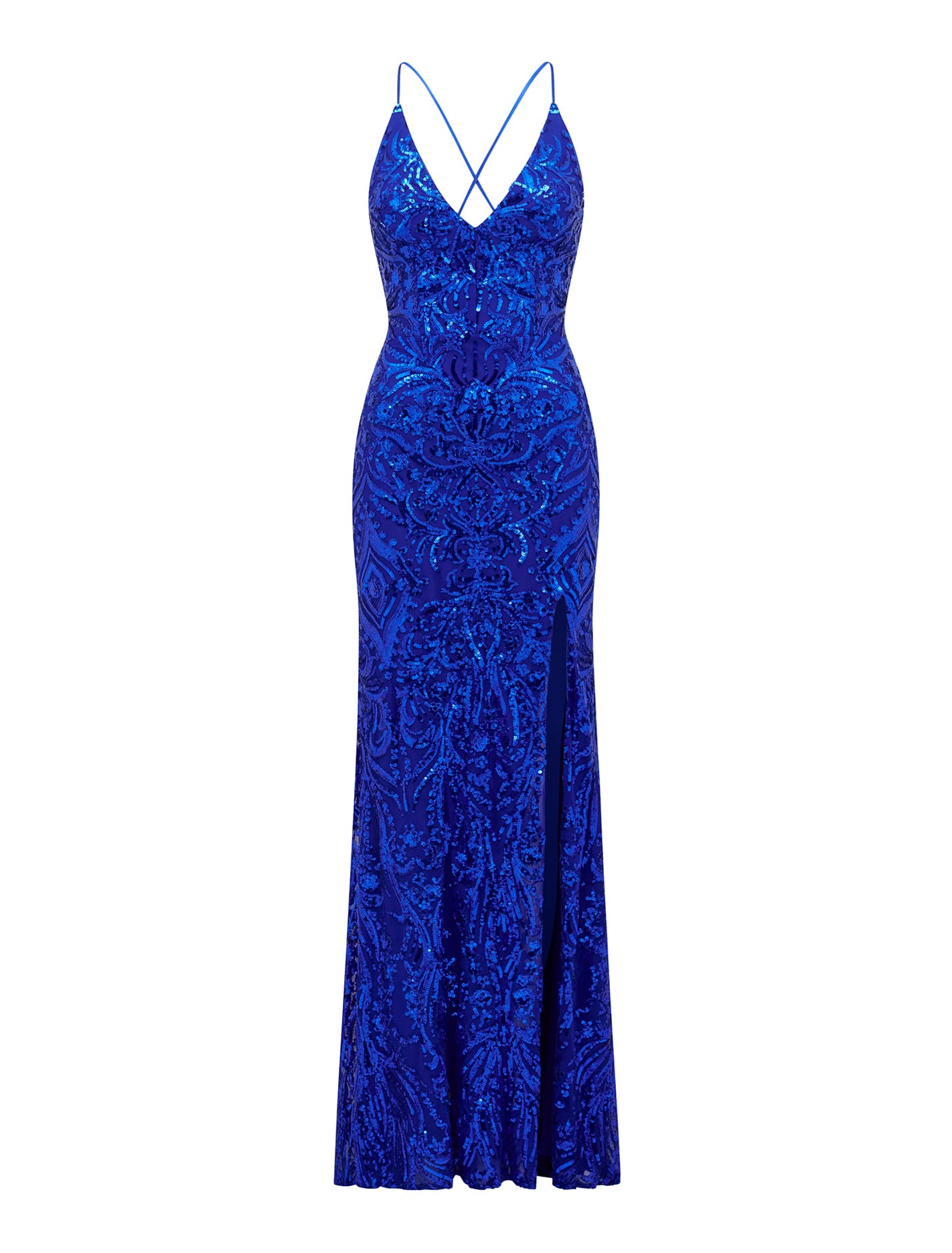 Parker Sequin Gown Royal Blue_mannequin