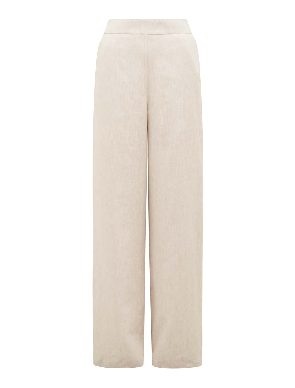 Martha Linen Wide-Leg Pants Natural Suit_mannequin