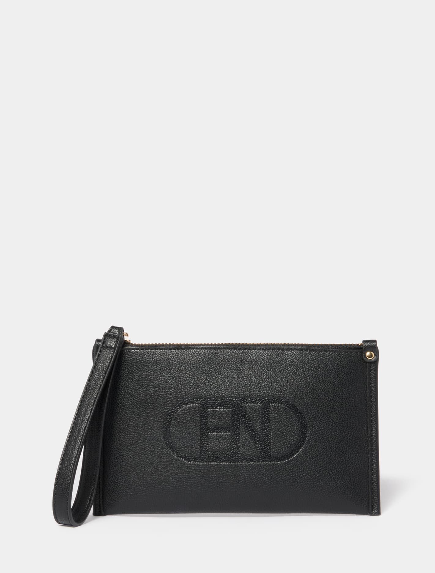 Alannah Logo Wristlet Wallet Black_mannequin